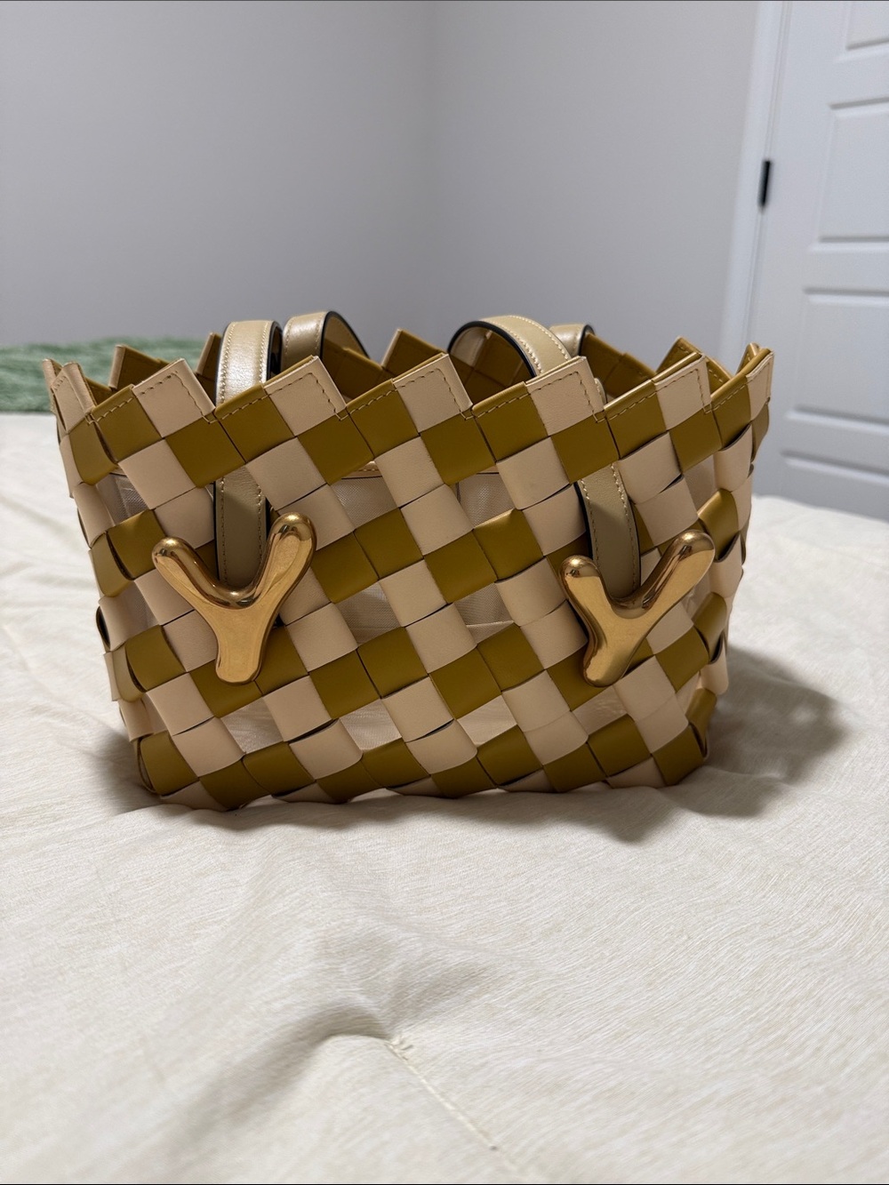 BOYY Beige & Tan YY West 23 Woven Tote
